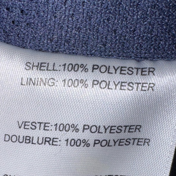 Bauer Youth Large Hockey Warm Up Jacket Full Zip Blue Team - Picture 7 of 8